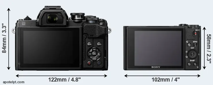 Comparison E-M10 IV or WX800 rear