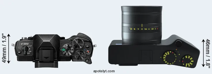 Compare E-M10 IV versus ZX1 top