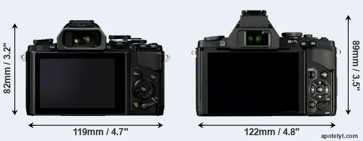 Comparison E-M10 or E-M5 rear
