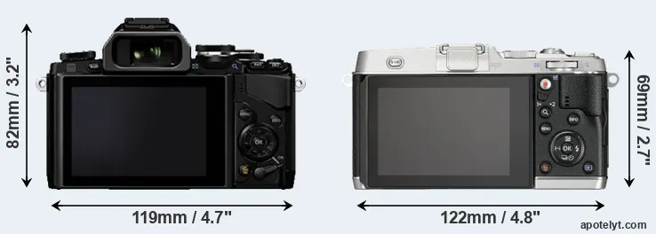 Comparison E-M10 or E-P5 rear