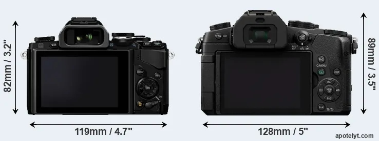 Comparison E-M10 or G85 rear