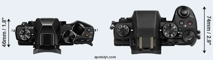 Compare E-M10 versus G85 top