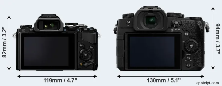 Comparison E-M10 or G95 rear