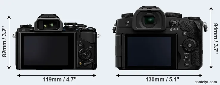 Comparison E-M10 or G97 rear