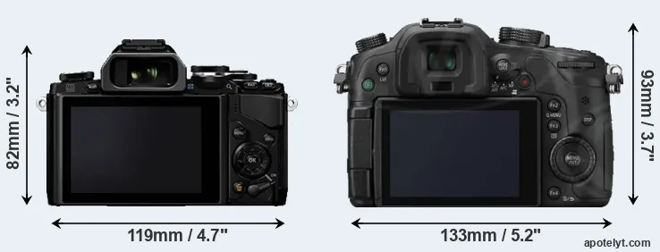 Comparison E-M10 or GH3 rear