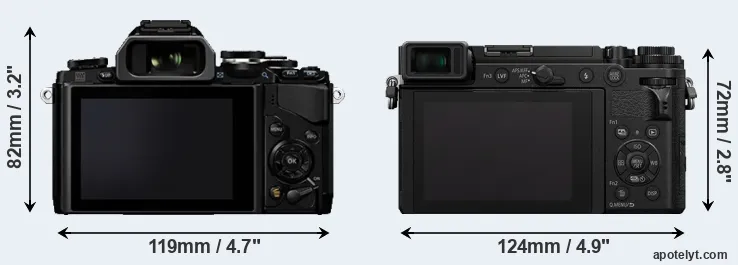 Comparison E-M10 or GX9 rear