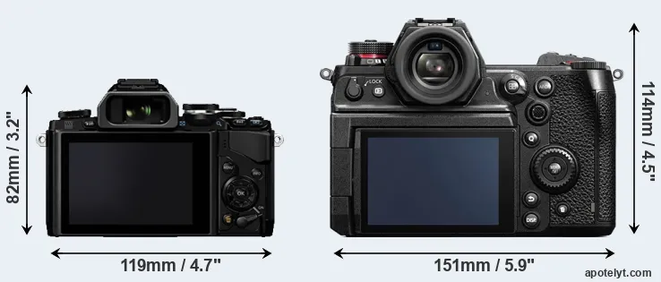 Comparison E-M10 or S1H rear