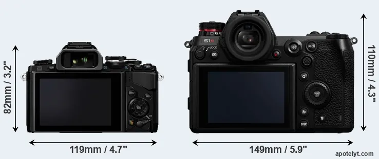 Comparison E-M10 or S1R rear