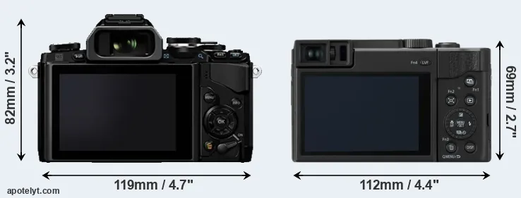 Comparison E-M10 or TZ95 rear