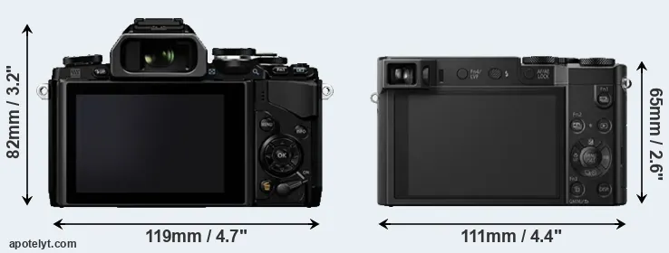 Comparison E-M10 or ZS100 rear