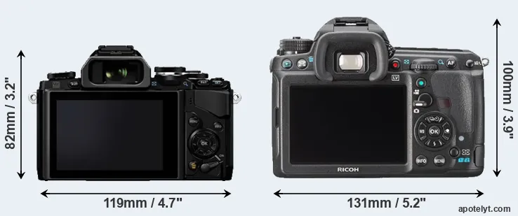 Comparison E-M10 or K-3 rear