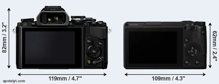 Comparison E-M10 or GR III rear