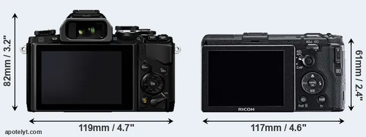 Comparison E-M10 or GR rear