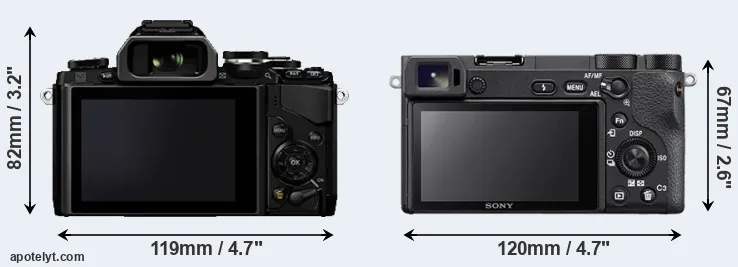 Comparison E-M10 or A6500 rear