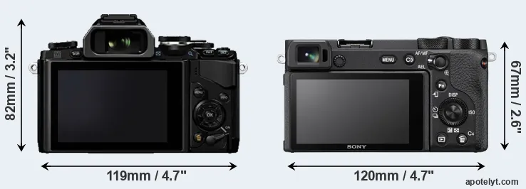 Comparison E-M10 or A6600 rear