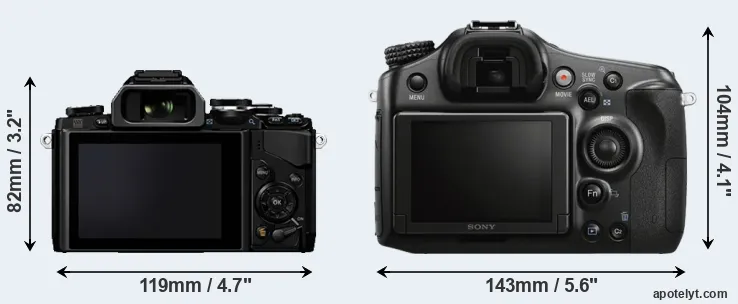 Comparison E-M10 or A68 rear