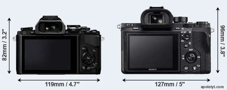 Comparison E-M10 or A7R II rear