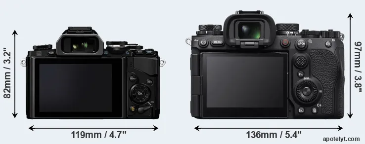 Comparison E-M10 or A9 III rear