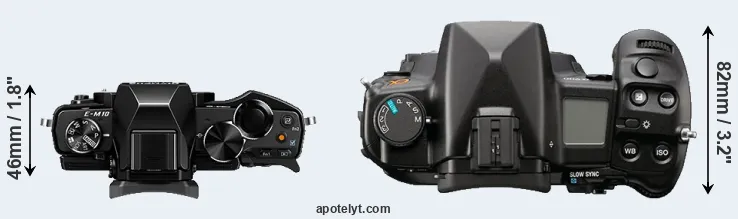 Compare E-M10 versus A900 top
