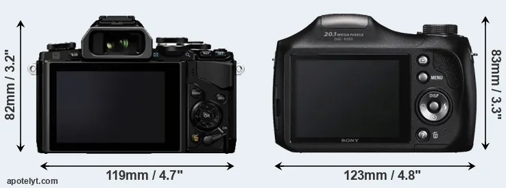 Comparison E-M10 or H200 rear