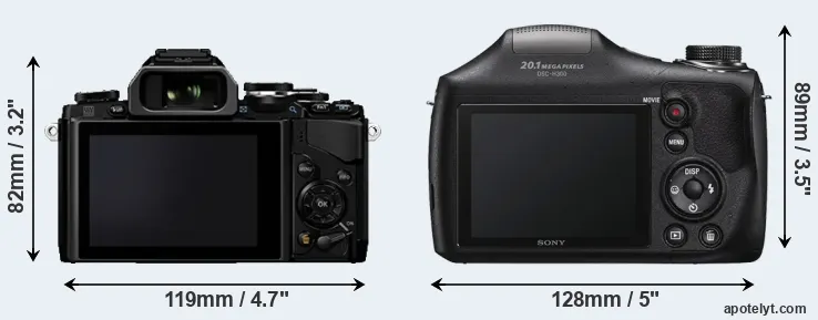 Comparison E-M10 or H300 rear