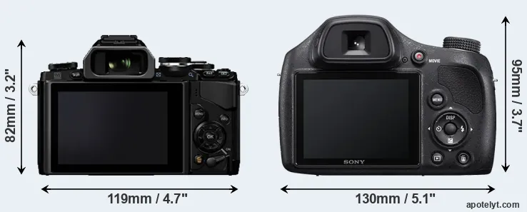 Comparison E-M10 or H400 rear