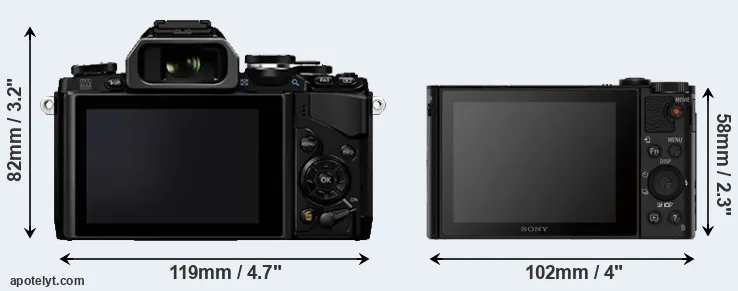 Comparison E-M10 or HX80 rear