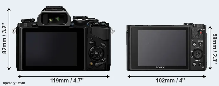 Comparison E-M10 or HX95 rear
