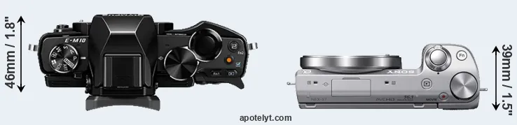 Compare E-M10 versus NEX-5T top