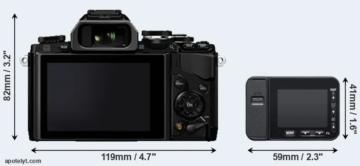 Comparison E-M10 or RX0 II rear