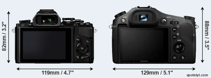 Comparison E-M10 or RX10 rear