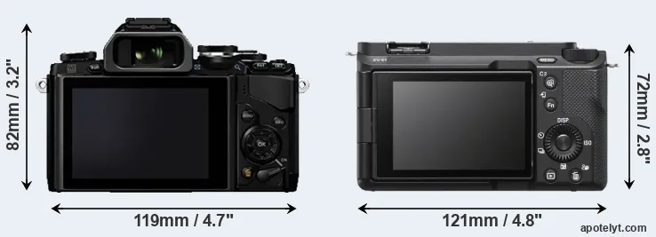 Comparison E-M10 or ZV-E1 rear