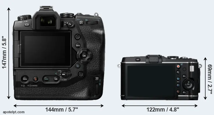 Comparison E-M1X or E-P3 rear