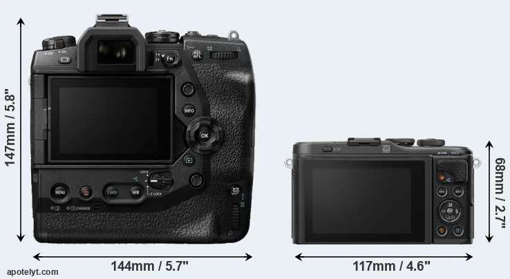 Comparison E-M1X or E-PL10 rear