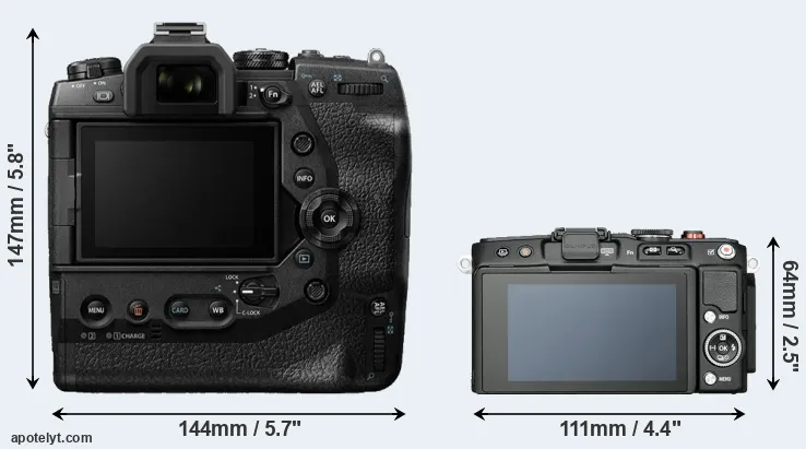 Comparison E-M1X or E-PL6 rear