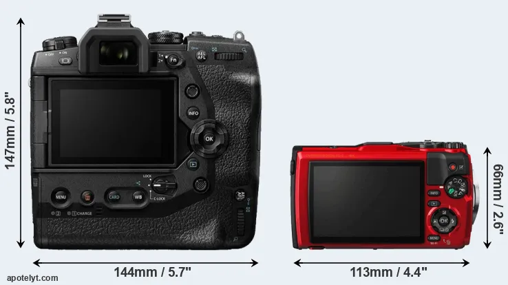 Comparison E-M1X or TG-5 rear