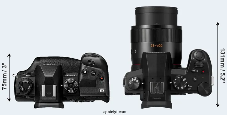 Compare E-M1X versus FZ1000 II top