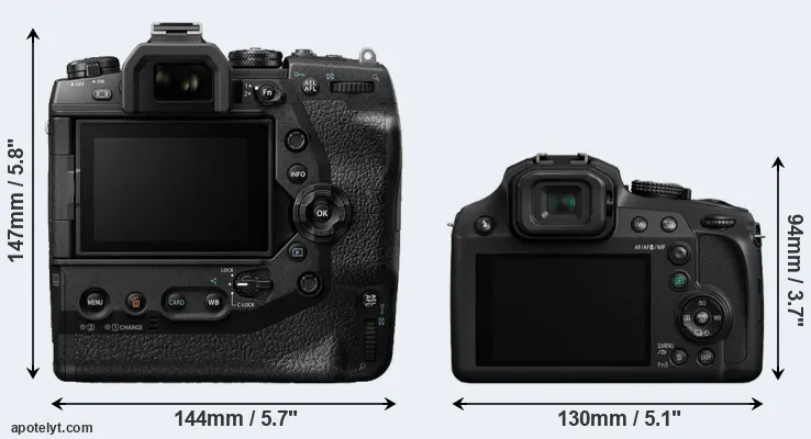 Comparison E-M1X or FZ82 rear
