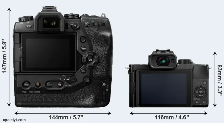 Comparison E-M1X or G110 rear