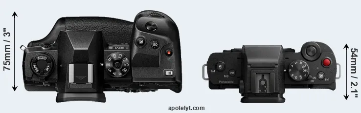 Compare E-M1X versus G110 top