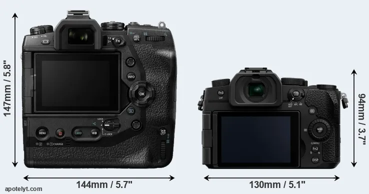 Comparison E-M1X or G97 rear