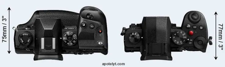 Compare E-M1X versus G97 top