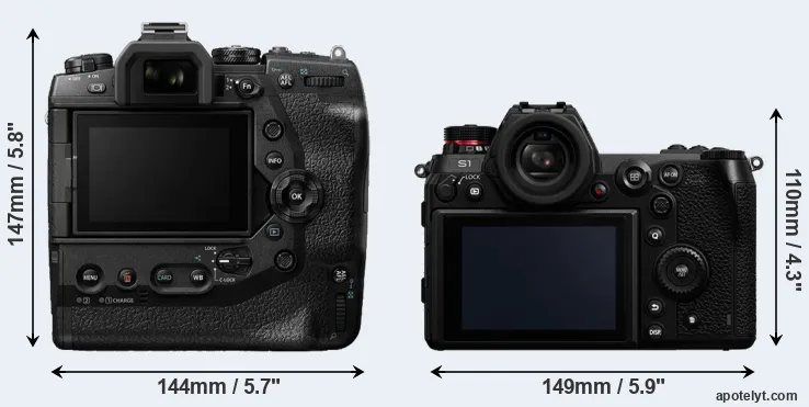 Comparison E-M1X or S1 rear