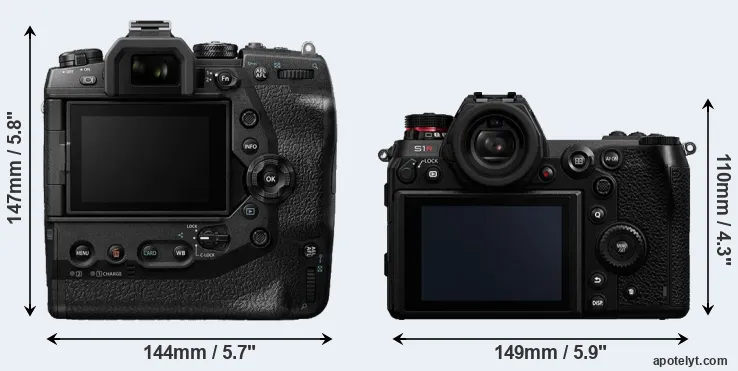 Comparison E-M1X or S1R rear
