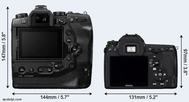 Comparison E-M1X or K-5 rear