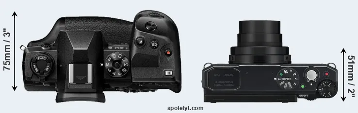 Compare E-M1X versus MX-1 top
