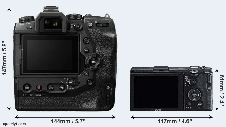 Comparison E-M1X or GR rear