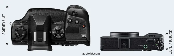 Compare E-M1X versus GR top