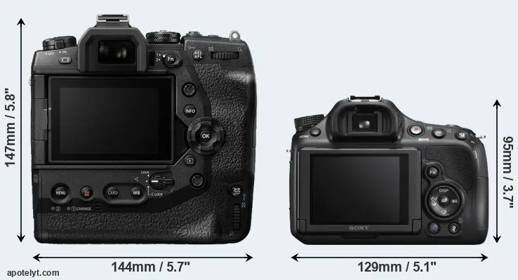 Comparison E-M1X or A58 rear