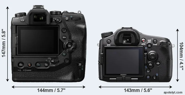 Comparison E-M1X or A77 II rear